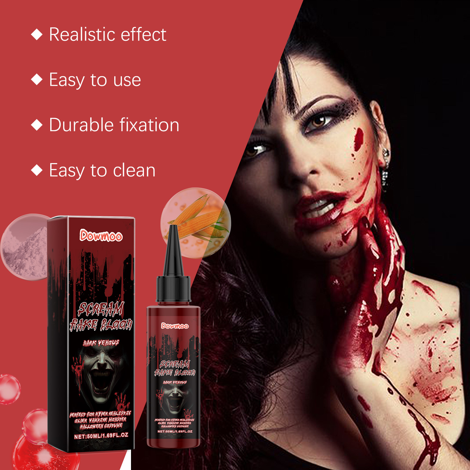 Easy Cosplay Prop - Plasma di sangue finto per Halloween,